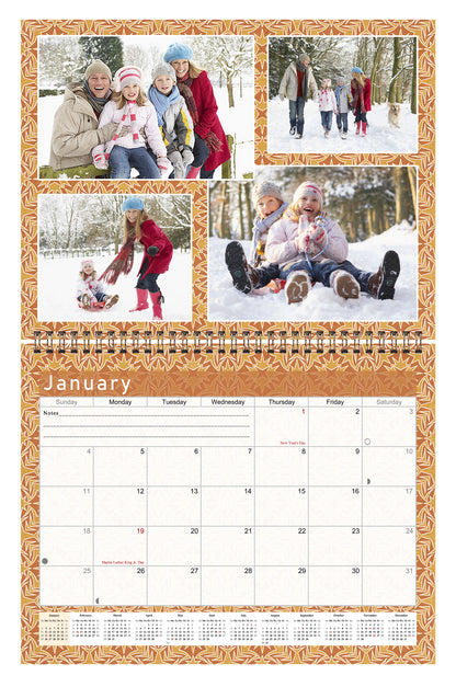 2026 Scrapbook Wall Calendar Spiral-bound (Add Your Own Photos) - 12 Months Desktop #09