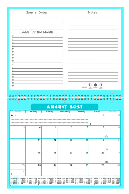 2025 - 2026 Academic Year 12 Months Student Calendar 3-Ring Binder (Edition #06)