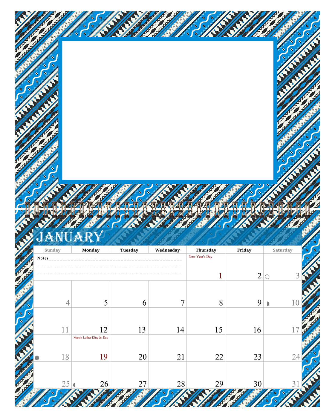 2026 Photo Frame Wall Spiral-bound Calendar (Add Your Own Photos) - 12 Months Desktop/Wall Calendar/Planner - (Edition #17)