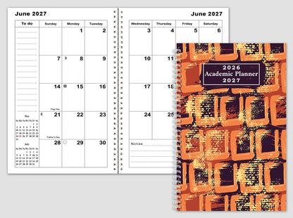 2026-2027 Student Academic Planner Calendar - School College Weekly Agenda #020