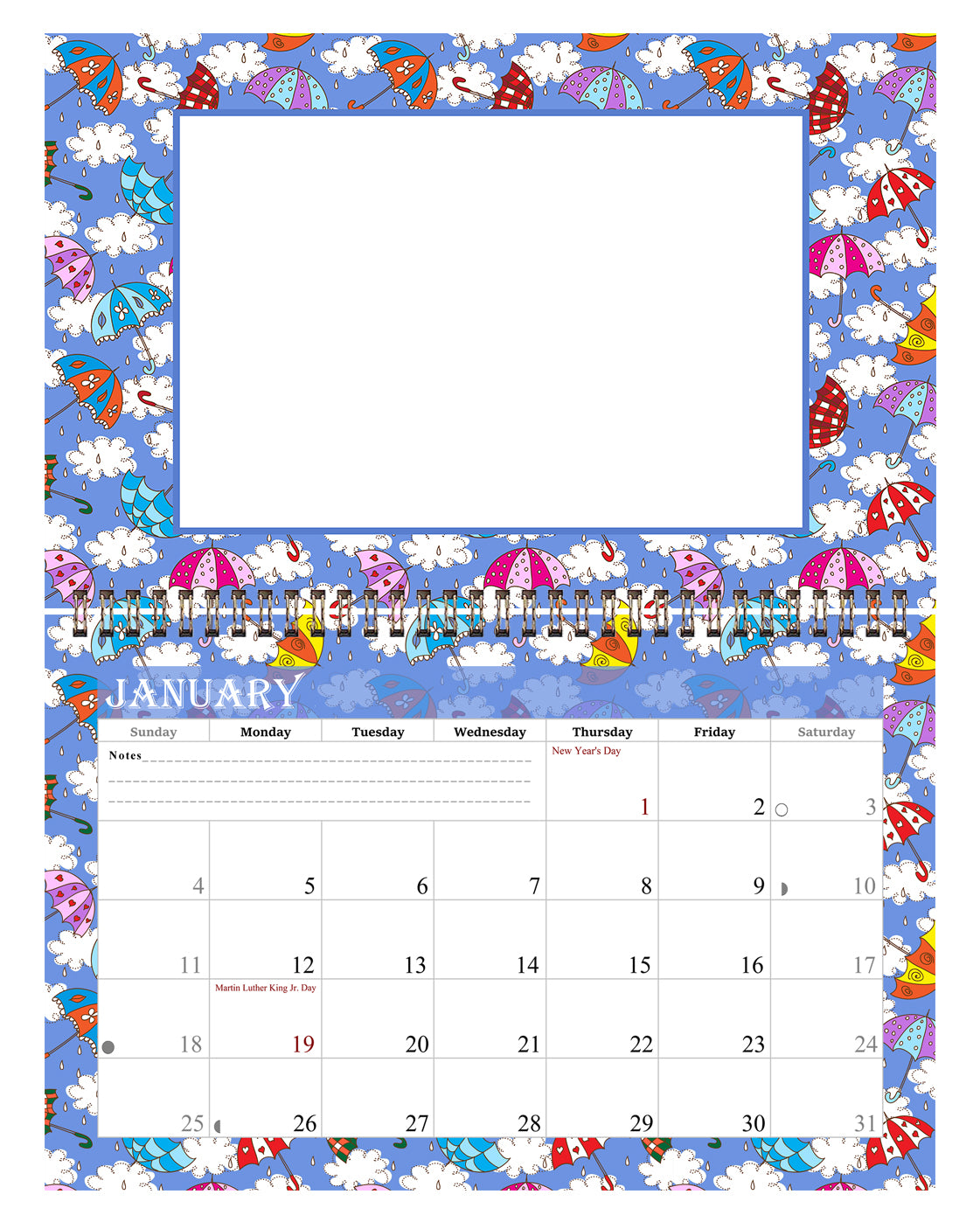 Personalized Custom 12 Months Calendar 2027 Collecting Memories Wall/Desktop/Planner Spiral-bound Mini 8.5x11 Inch (Add Your Own Photos) - Customized For Home, Office, Party, Birthday, Christmas Gift - Made in USA (Edition #14)