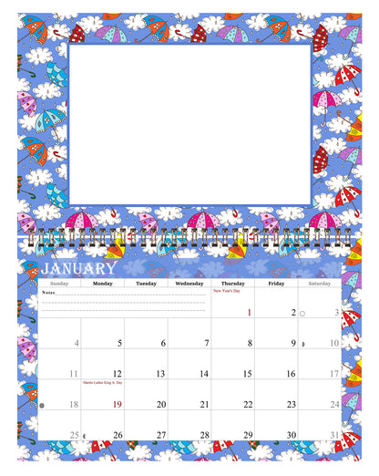 Personalized Custom 12 Months Calendar 2027 Collecting Memories Wall/Desktop/Planner Spiral-bound Mini 8.5x11 Inch (Add Your Own Photos) - Customized For Home, Office, Party, Birthday, Christmas Gift - Made in USA (Edition #14)