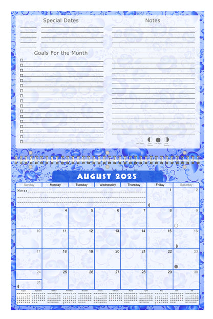 2025 - 2026 Academic Year 12 Months Student Calendar 3-Ring Binder (Edition #024)