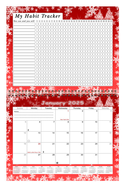 2025 Monthly Desktop/Wall Calendar/Planner - Habit Tracker - (Edition #29)