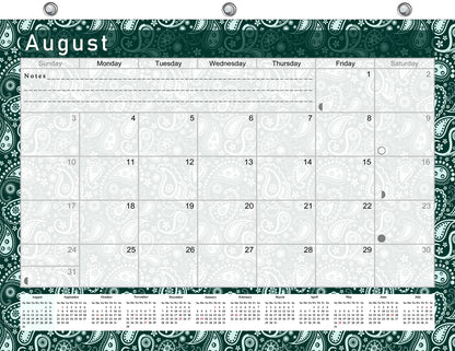 2026 - 2027 Academic Year 12 Months Student Calendar / College Planner for 3-Ring Binder, Desk or Wall -School Supplies - Made in USA -v025