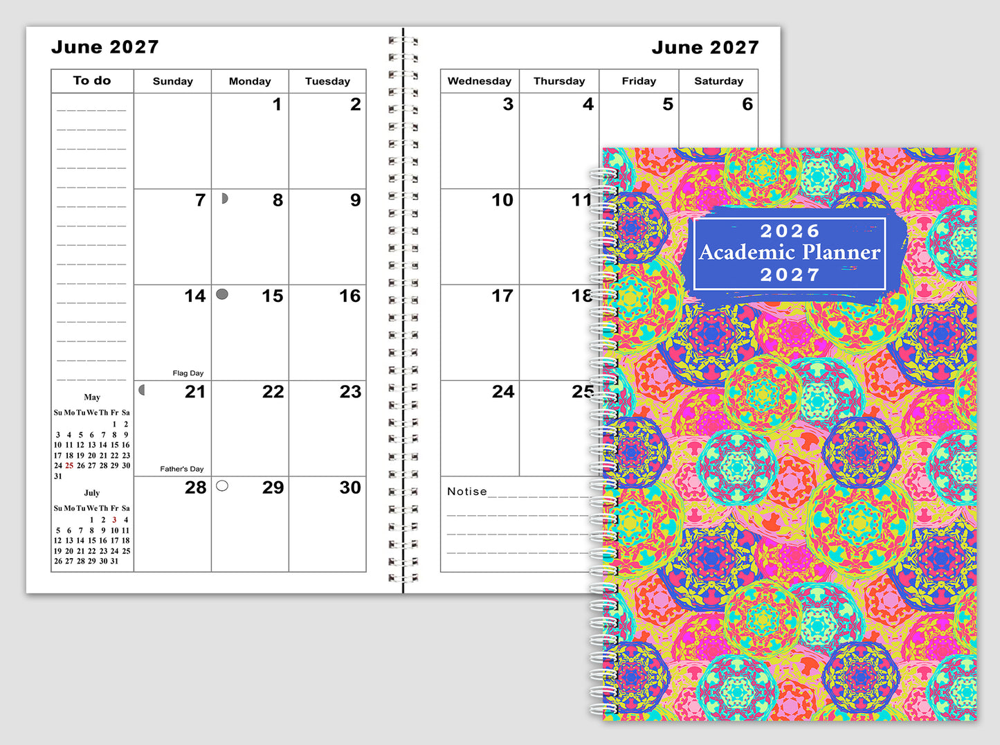 2026-2027 Student Academic Planner Calendar - School College Weekly Agenda #011