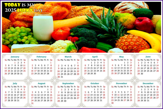 2025 Peel & Stick Calendar - Today is my Lucky Day - Removable, Repositionable - 041 (9"x 6")