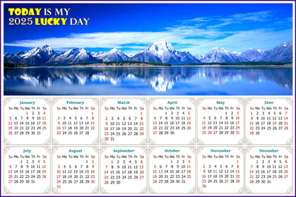 2025 Magnetic Calendar - Calendar Magnets - Today is My Lucky Day - (Jackson Lake Wyoming)