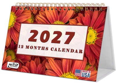2027-12 Months Desk Calendar Desktop Planner with To-Do List & Notes 013
