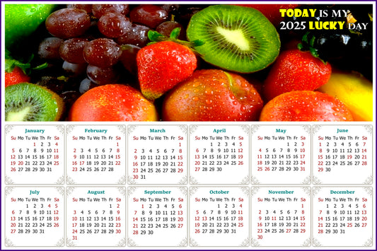 2025 Peel & Stick Calendar - Today is my Lucky Day - Removable, Repositionable - 040 (9"x 6")