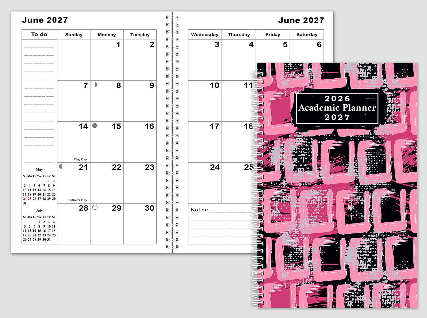 2026-2027 Student Academic Planner Calendar - School College Weekly Agenda #021