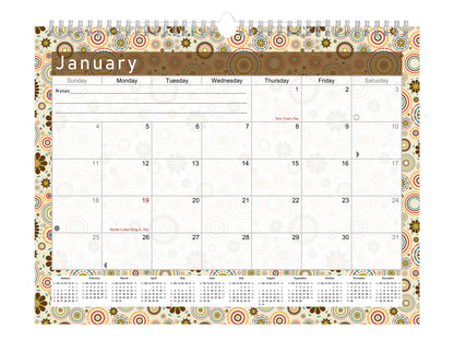 2026-2027 Monthly Spiral-Bound Wall / Desk Calendar - Desktop / Wall Blotter Calendar / Planner - (Edition #20)