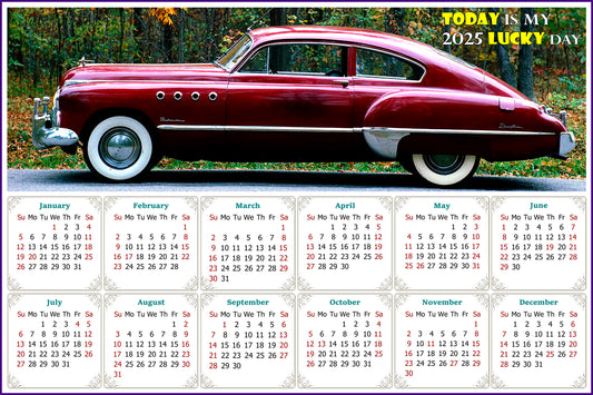 2025 Peel & Stick Calendar - Today is my Lucky Day - Removable, Repositionable - 047 (9"x 6")