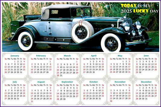 2025 Peel & Stick Calendar - Today is my Lucky Day - Removable, Repositionable - 045 (9"x 6")