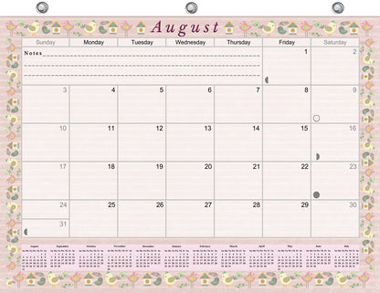 2026 - 2027 Academic Year 12 Months Student Calendar / College Planner for 3-Ring Binder, Desk or Wall -School Supplies - Made in USA -v002