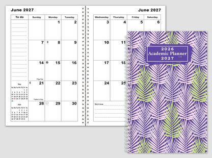 2026-2027 Student Academic Planner Calendar - School College Weekly Agenda #012