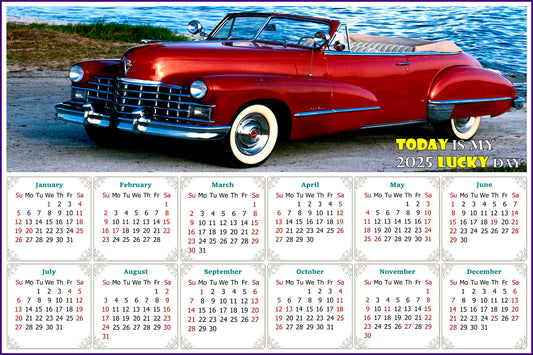 2025 Peel & Stick Calendar - Today is my Lucky Day - Removable, Repositionable - 044 (9"x 6")