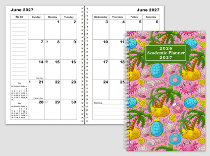 2026-2027 Student Academic Planner Calendar - School College Weekly Agenda #026