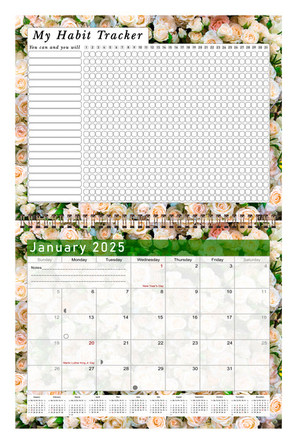 2025 Monthly Desktop/Wall Calendar/Planner - Habit Tracker - (Edition #23)