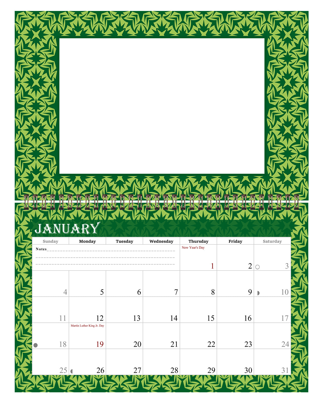 Personalized Custom 12 Months Calendar 2027 Collecting Memories Wall/Desktop/Planner Spiral-bound Mini 8.5x11 Inch (Add Your Own Photos) - Customized For Home, Office, Party, Birthday, Christmas Gift - Made in USA (Edition #06)