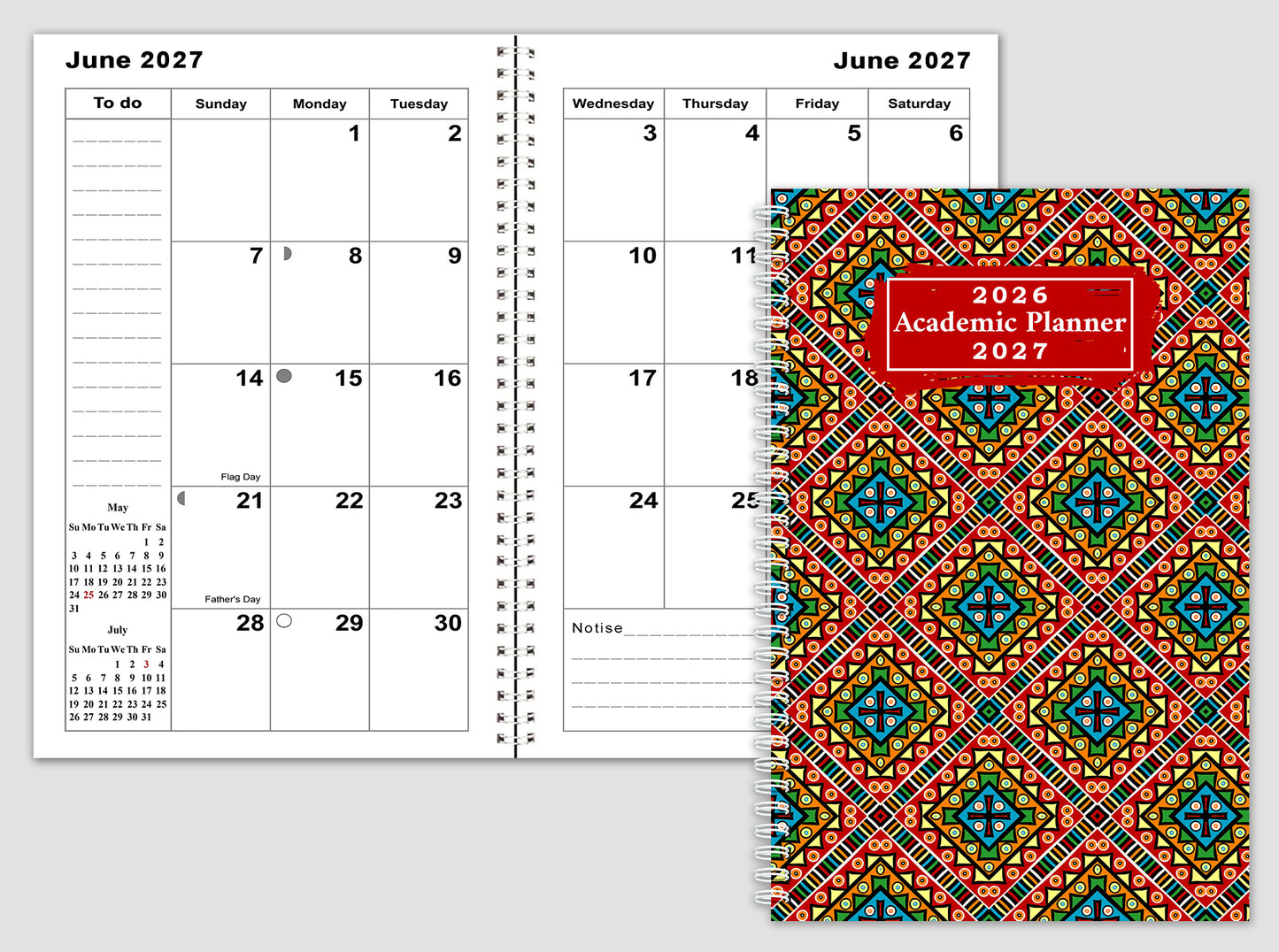 2026-2027 Student Academic Planner Calendar - School College Weekly Agenda #02