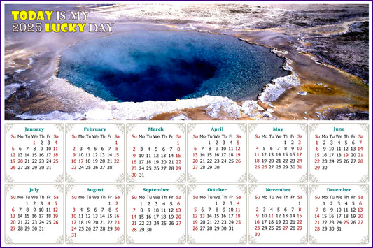 2025 Peel & Stick Calendar - Today is my Lucky Day - Removable, Repositionable - 039 (9"x 6")