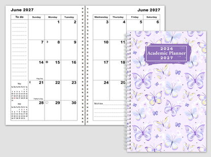 2026-2027 Student Academic Planner Calendar - School College Weekly Agenda #033