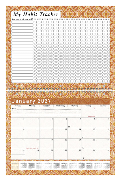 2027 Monthly Desktop/Wall Calendar/Planner - Habit Tracker - (Edition #25)