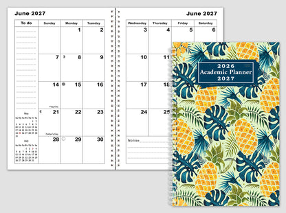 2026-2027 Student Academic Planner Calendar - School College Weekly Agenda #023
