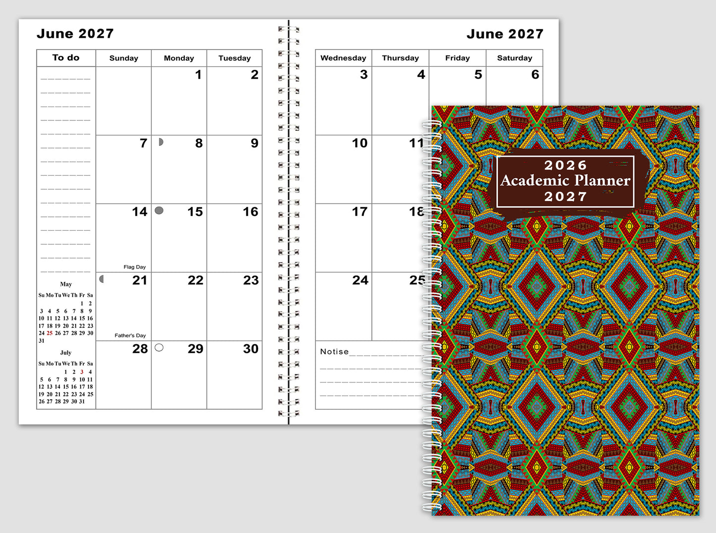 2026-2027 Student Academic Planner Calendar - School College Weekly Agenda #014