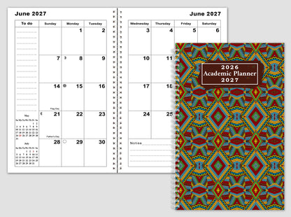 2026-2027 Student Academic Planner Calendar - School College Weekly Agenda #014