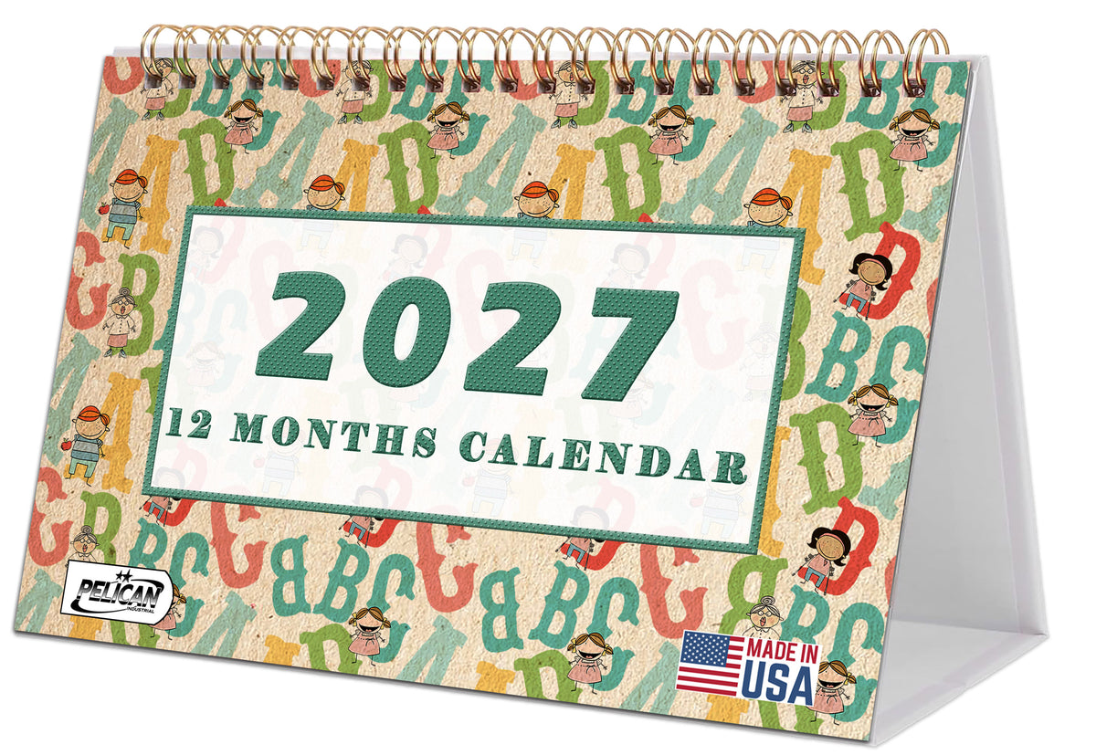 2026-2027 18 Months Standing Flip Desk Calendar Desktop Planner 010