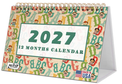 2026-2027 18 Months Standing Flip Desk Calendar Desktop Planner 010