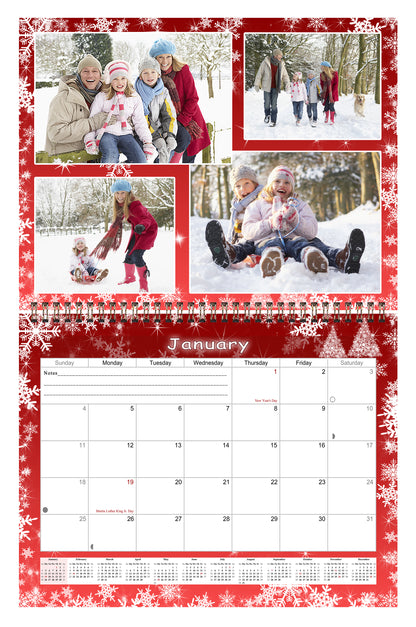 2026 Scrapbook Wall Calendar Spiral-bound (Add Your Own Photos) - 12 Months Desktop #08