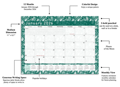 2025-2026 Magnetic/Desk Calendar - Desktop/Wall Calendar/Planner - (Edition #24)