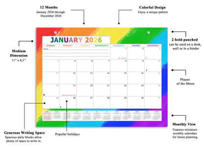 2025-2026 Magnetic/Desk Calendar - Desktop/Wall Calendar/Planner - (Edition #28)