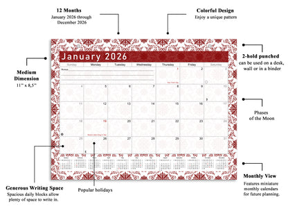 2026 Monthly Magnetic/Desk Calendar - 12 Months Desktop/Wall Calendar/Planner - (Edition #14)