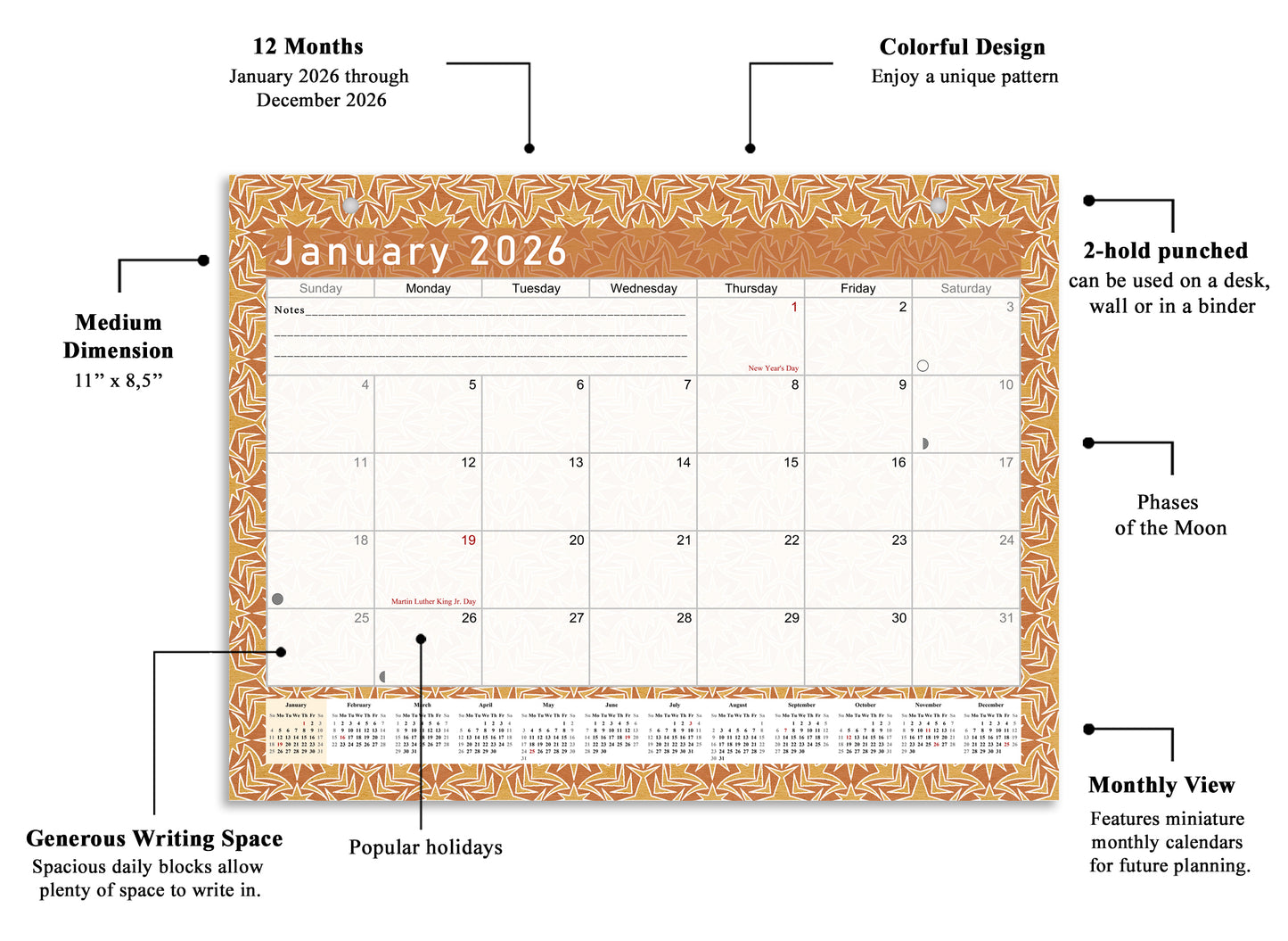 2025-2026 Magnetic/Desk Calendar - Desktop/Wall Calendar/Planner - (Edition #25)
