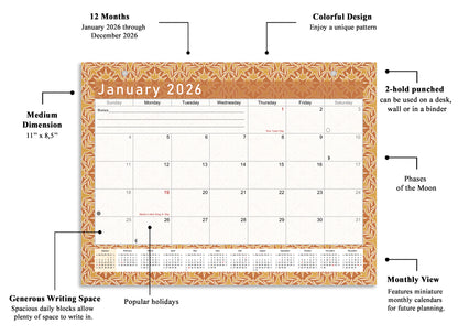 2025-2026 Magnetic/Desk Calendar - Desktop/Wall Calendar/Planner - (Edition #25)