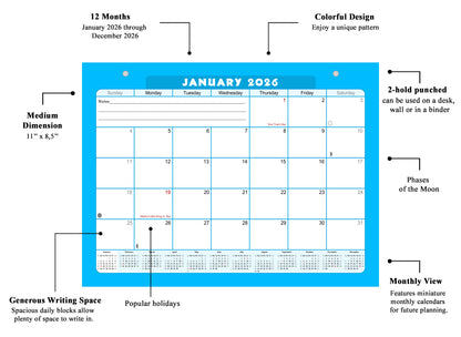2025-2026 Magnetic/Desk Calendar - Desktop/Wall Calendar/Planner - (Edition #07)