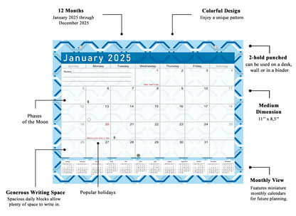 2024-2025 Magnetic/Desk Calendar - Desktop/Wall Calendar/Planner - (Edition #04)