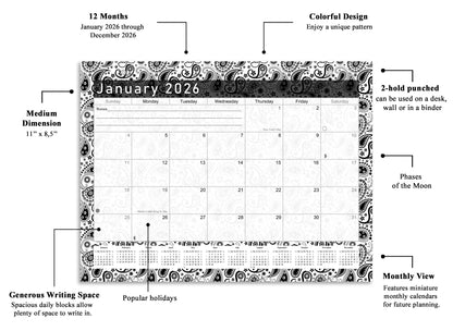 2026 Monthly Magnetic/Desk Calendar - 12 Months Desktop/Wall Calendar/Planner - (Edition #11)