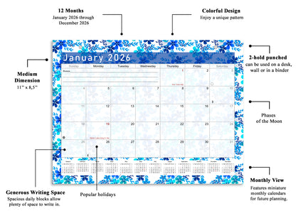 2026 Monthly Magnetic/Desk Calendar - 12 Months Desktop/Wall Calendar/Planner - (Edition #22)