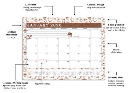 2026 Monthly Magnetic/Desk Calendar - 12 Months Desktop/Wall Calendar/Planner - (Edition #30)
