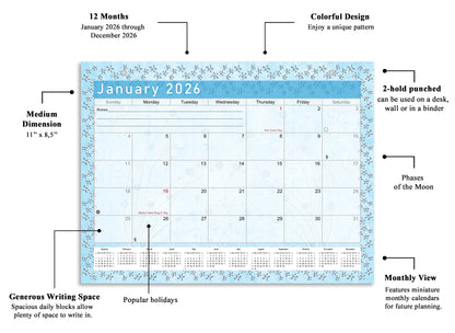 2026 Monthly Magnetic/Desk Calendar - 12 Months Desktop/Wall Calendar/Planner - (Edition #18)