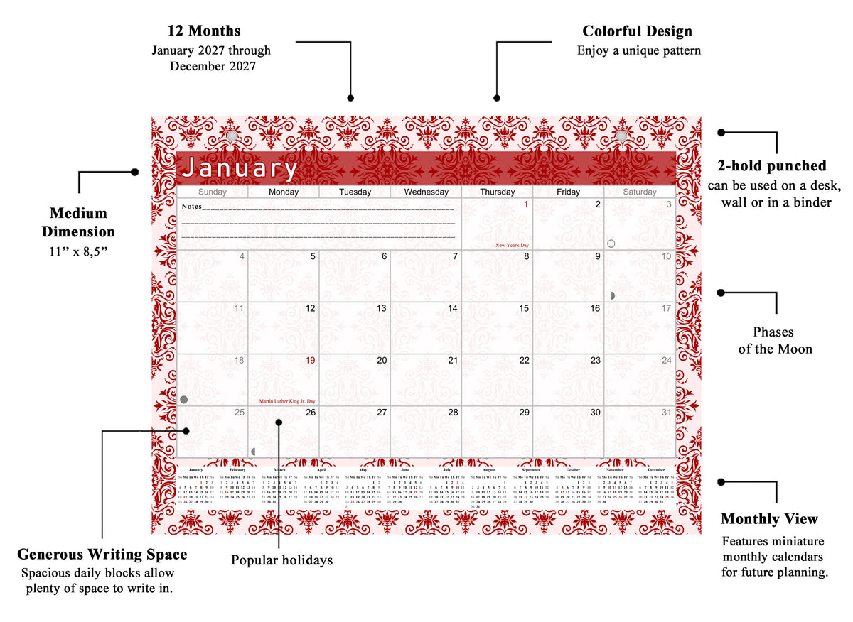 2026-2027 Magnetic/Desk Calendar - Desktop/Wall Calendar/Planner - (Edition #05)