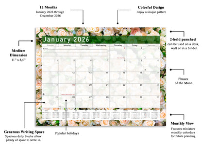 2026 Monthly Magnetic/Desk Calendar - 12 Months Desktop/Wall Calendar/Planner - (Edition #23)