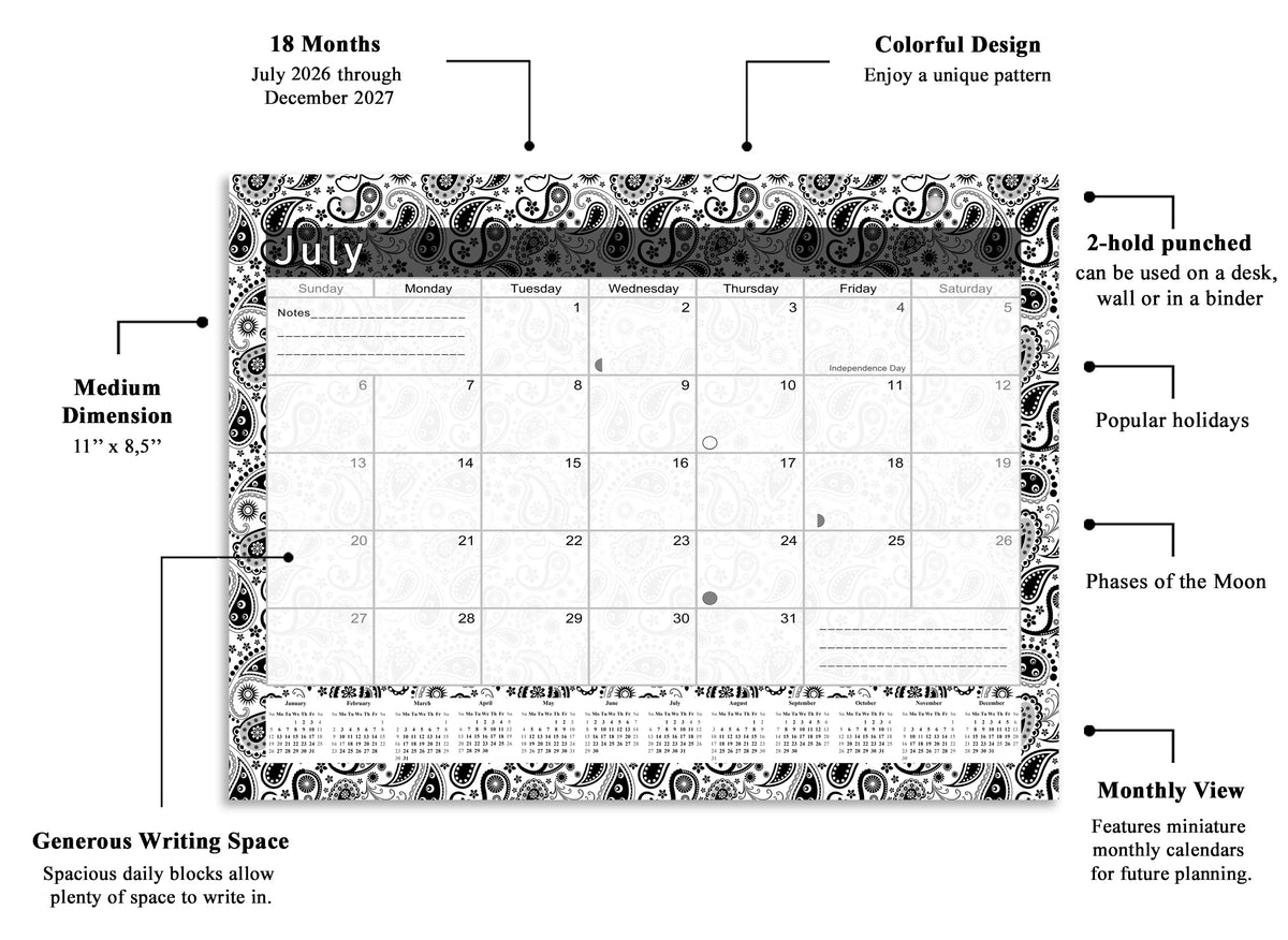 2026-2027 Magnetic/Desk Calendar - Desktop/Wall Calendar/Planner - (Edition #11)