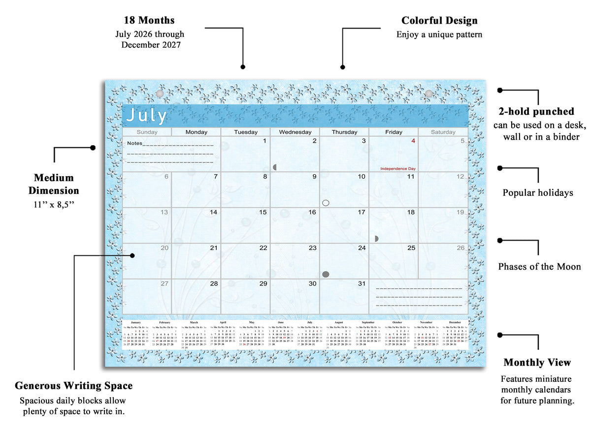 2026-2027 Magnetic/Desk Calendar - Desktop/Wall Calendar/Planner - (Edition #18)