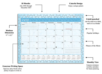 2026-2027 Magnetic/Desk Calendar - Desktop/Wall Calendar/Planner - (Edition #18)